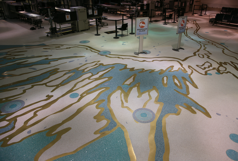 Fort Lauderdale International Airport with epoxy terrazzo in Florida