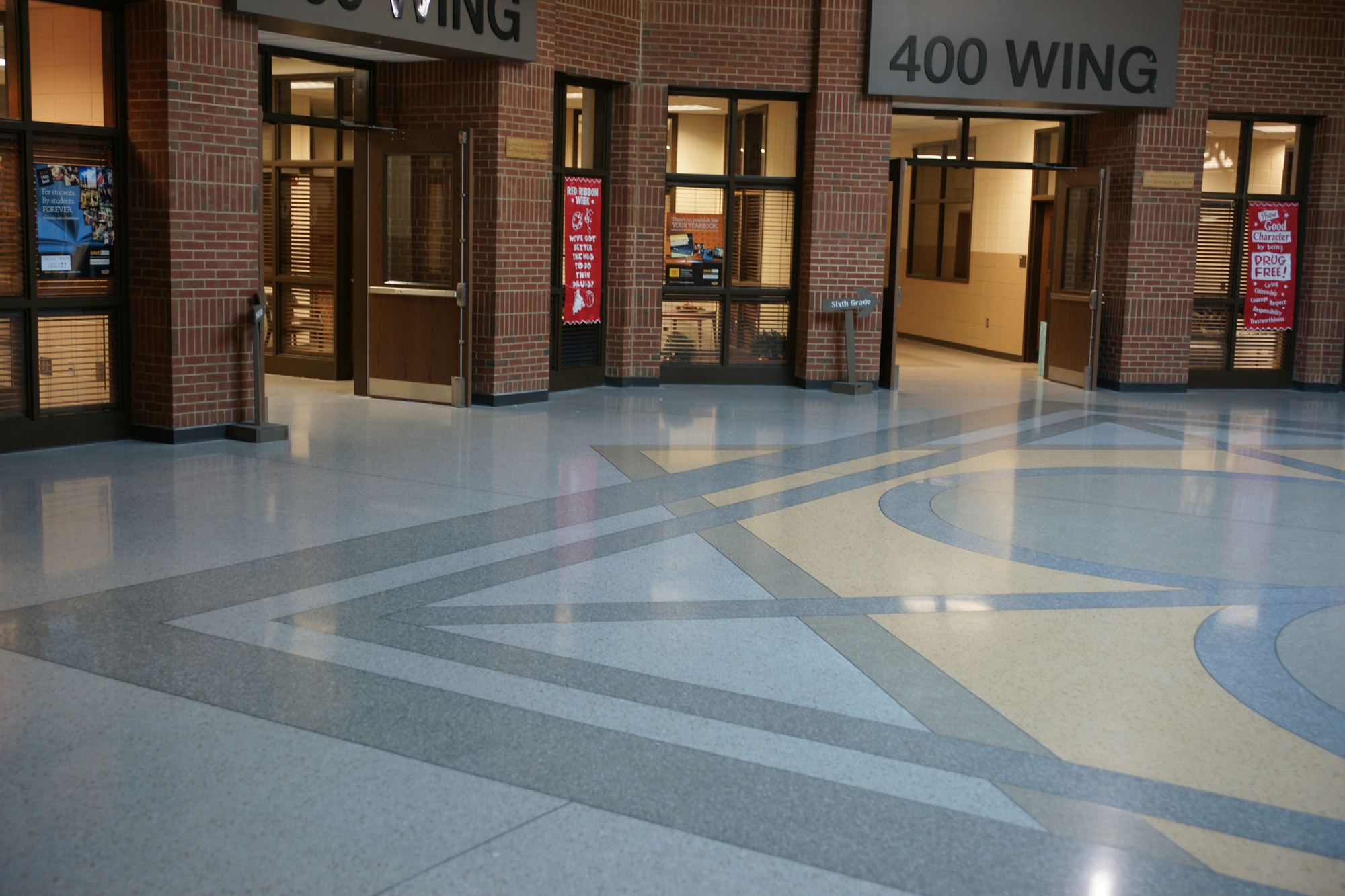 Terrazzo Floor Pattern at Richmond Hill Middle School