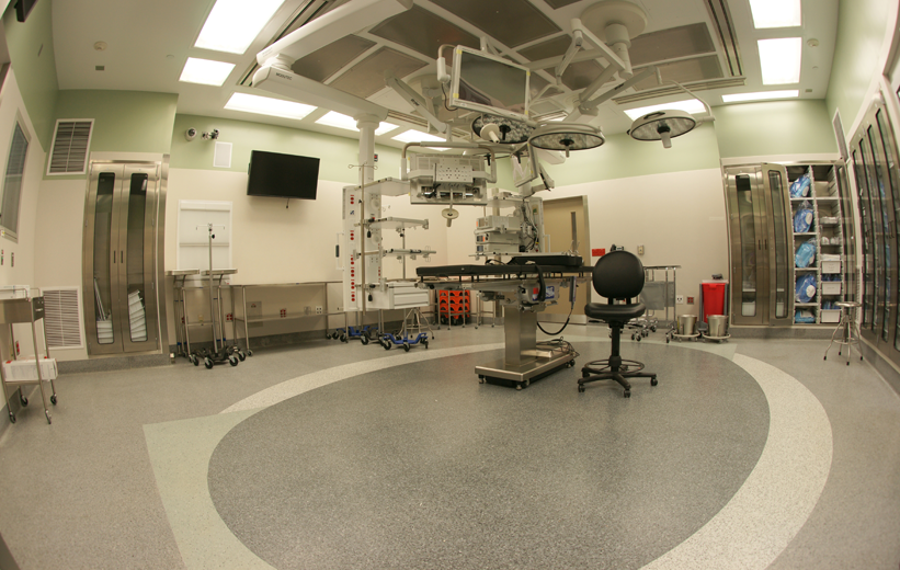 Bacteria Resistant terrazzo floors for Carolinas Medical Center Levine Center