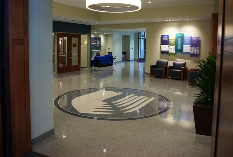 Duke University School of Nursing Epoxy Terrazzo Floor Logo