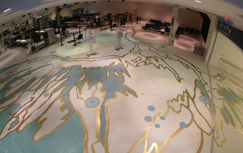 Airports: terrazzo installation at Fort Lauderdale International Airport