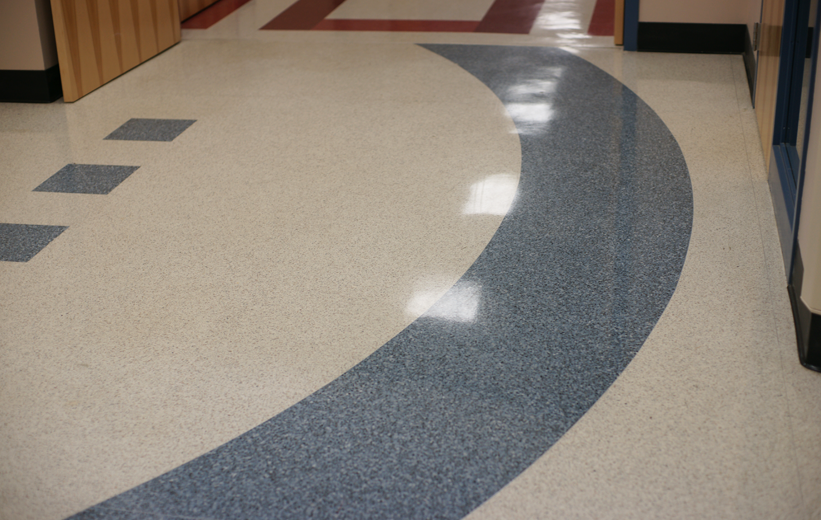 Epoxy Terrazzo Flooring at Moultrie Middle School