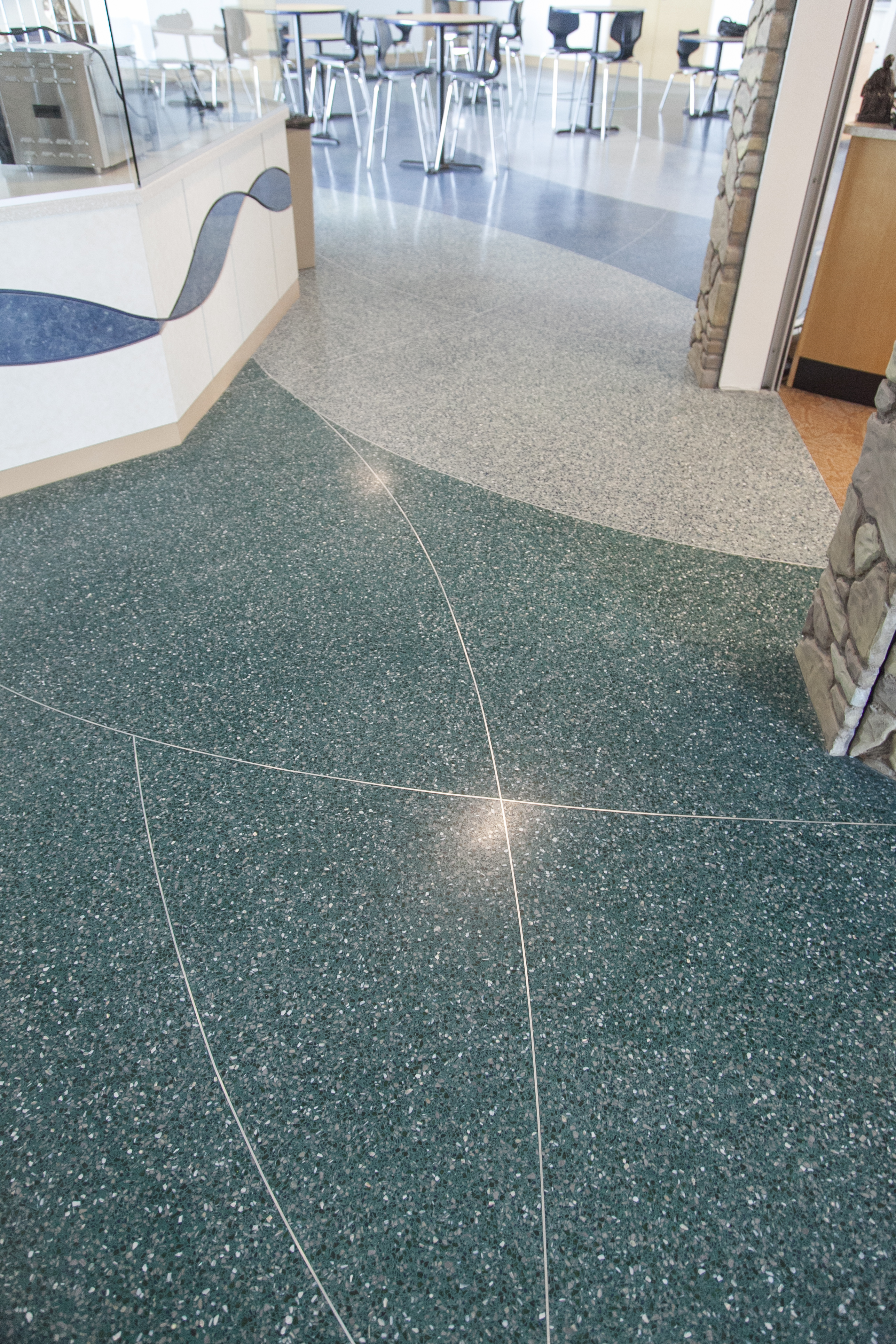 Green Terrazzo Floors at Ft. Myers Beach Library