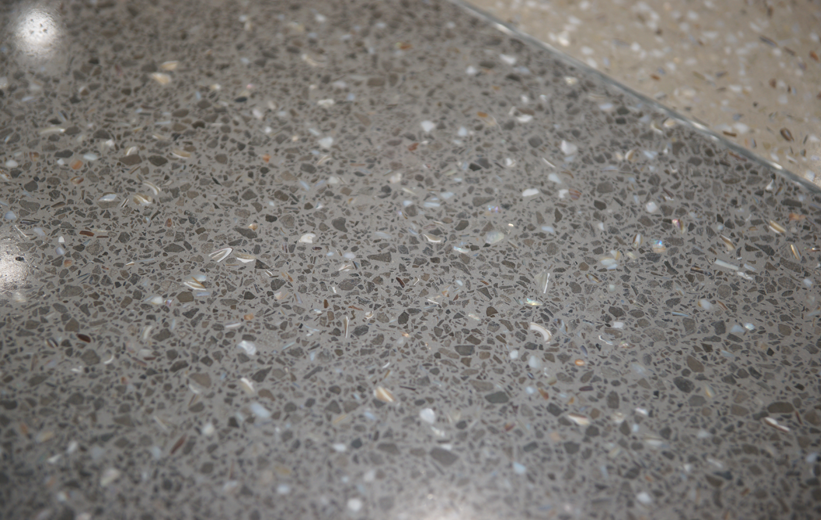 Terrazzo floor details at South Bay Hospital