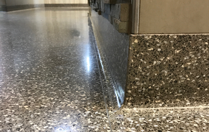 Terrazzo Flooring and Cove Base Details at Haywood County Rest Area