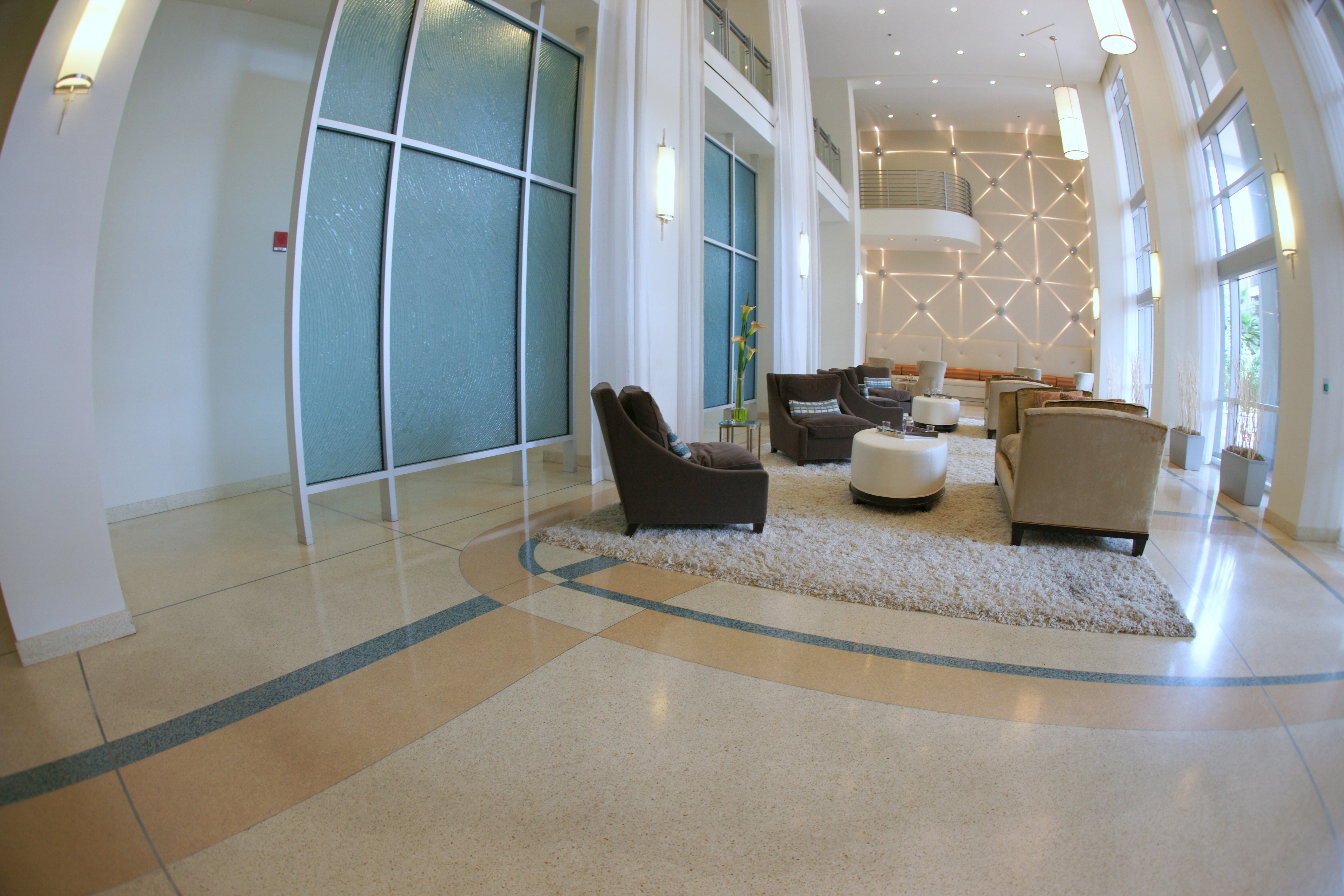 Hotel Lobby The Paramount 500 with terrazzo flooring