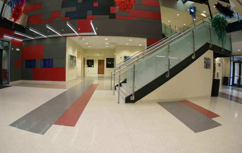 Terrazzo Flooring and Stairs at Center for Advanced Studies at Wando
