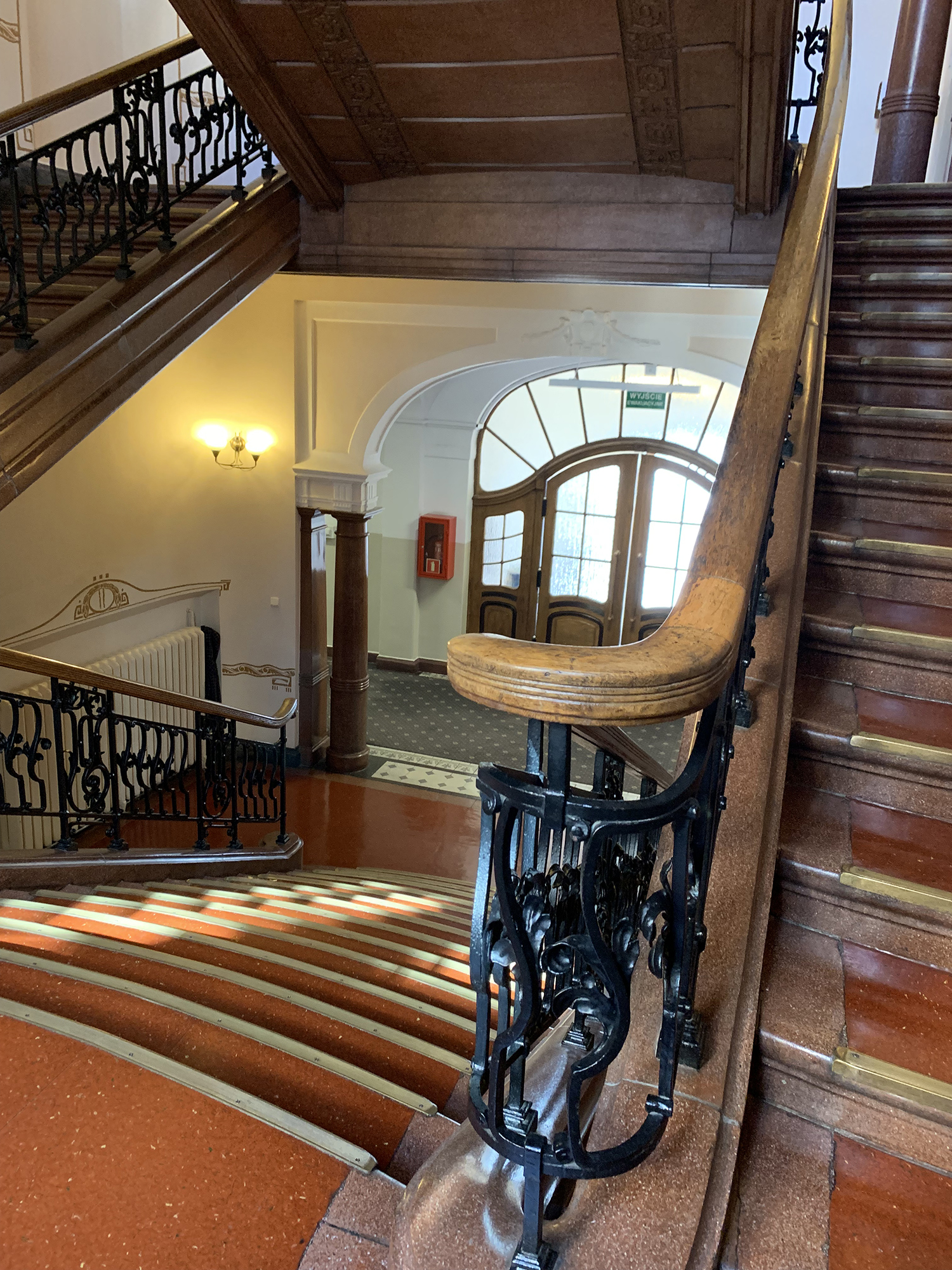 Red Terrazzo Stairs - Maritime University of Szczecin